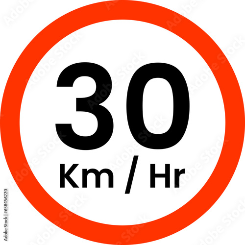 30 km/hr zone traffic sign speed limit
