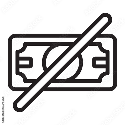 no money line icon