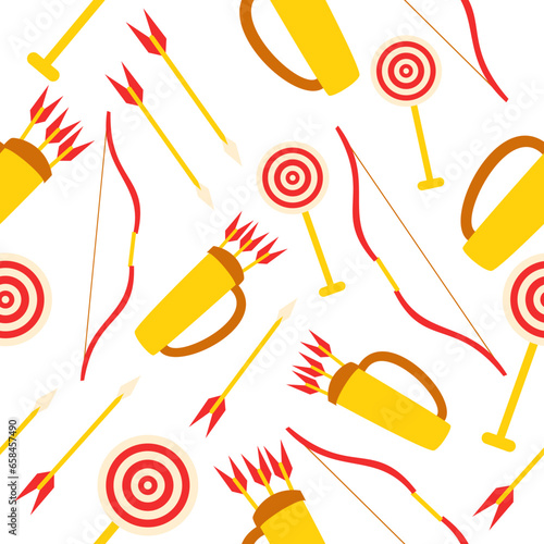 Archery tools Seamless Pattern
