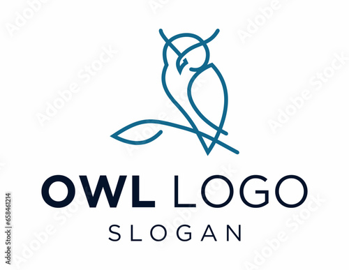 Logo about Owl Logo Design created using the CorelDraw application. on a white background. photo