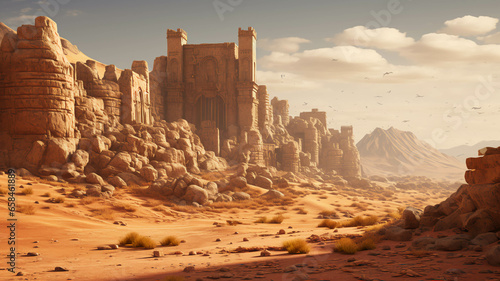 Castle Ruins in the Desert