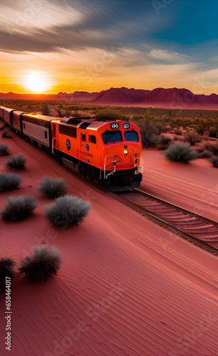 Generic Train In The Desert