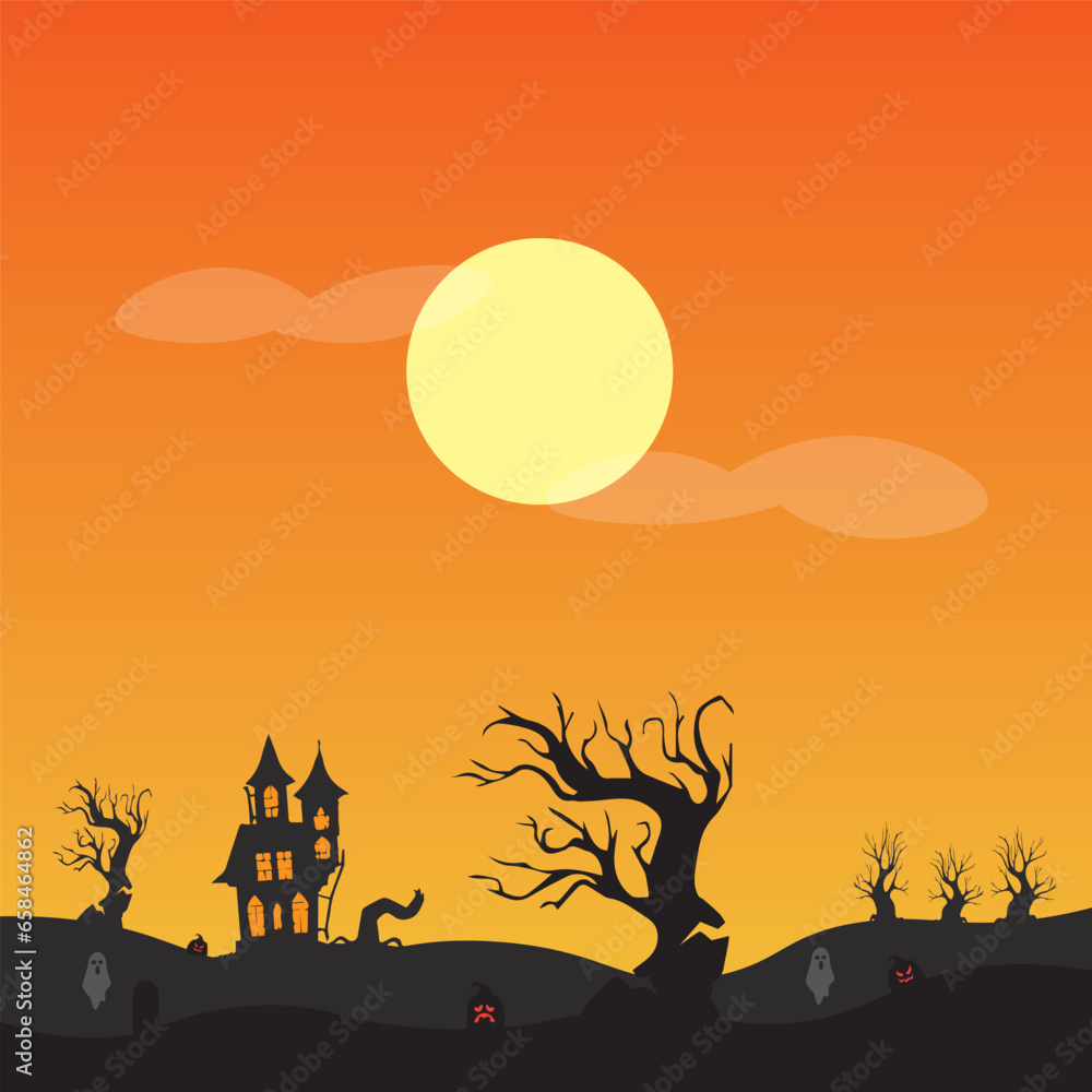 Vector background design with halloween thement