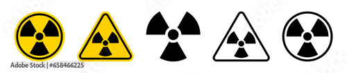 Radiation hazard sign set