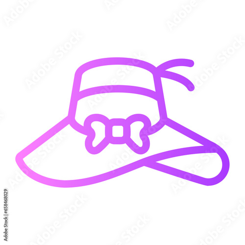 hat Line Gradient Icon
