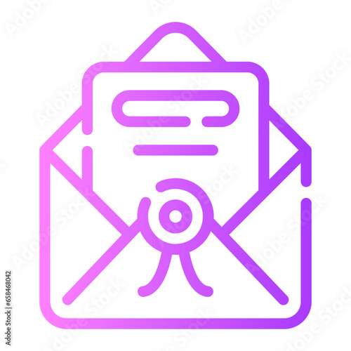 invitation Line Gradient Icon