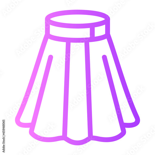 skirt Line Gradient Icon