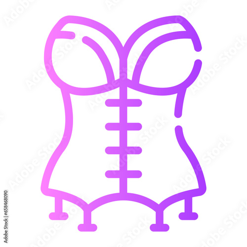 corset Line Gradient Icon