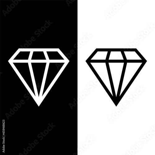 black and white diamond icon