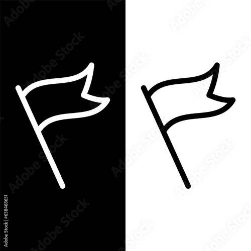 black and white flag icon