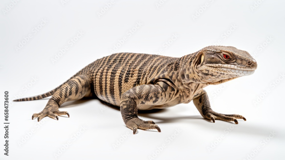 Fototapeta premium A monitor lizard on a white background