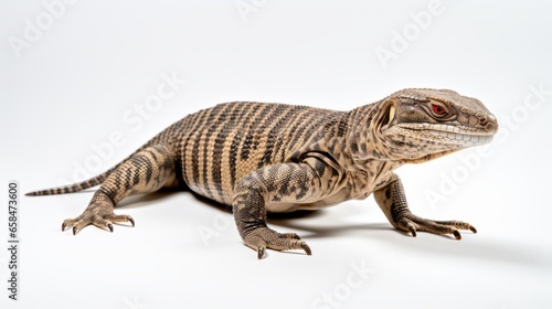 A monitor lizard on a white background © danter