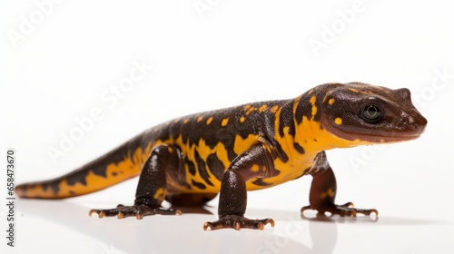 A salamander on a white background © danter