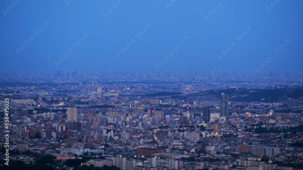 八王子から撮影した、10月の東京夕夜景 八王子から撮影した、10月の東京夕夜景