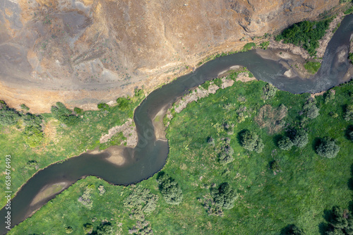 Tucannon River Near Confluence with Snake River in Eastern Washington