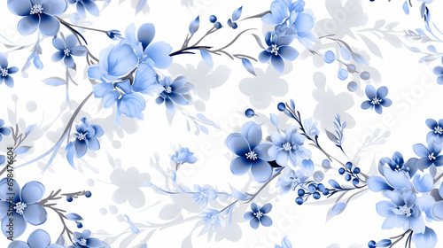 blue floral pattern in white and blue