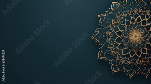 Islamic Arabic Arabesque Ornament Border Abstract Background with Copy Space for Text.