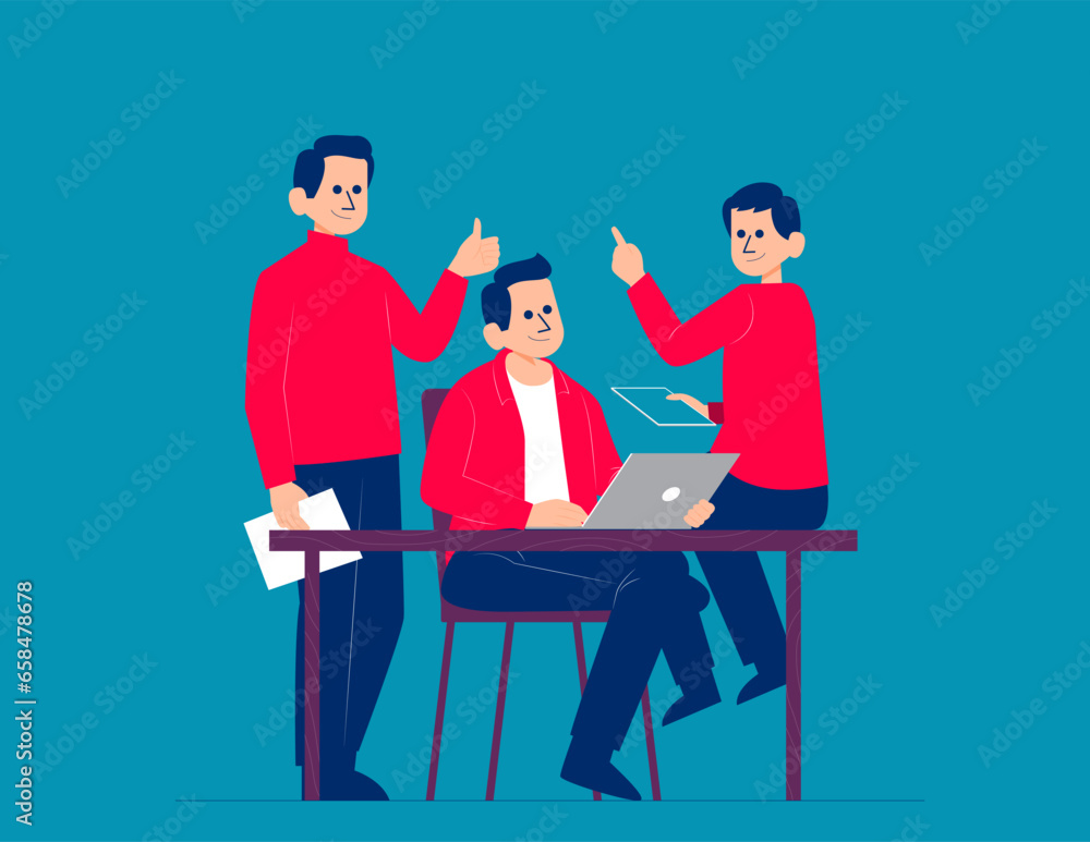Good team. Business vector illustration concept Good team. Business vector illustration concept