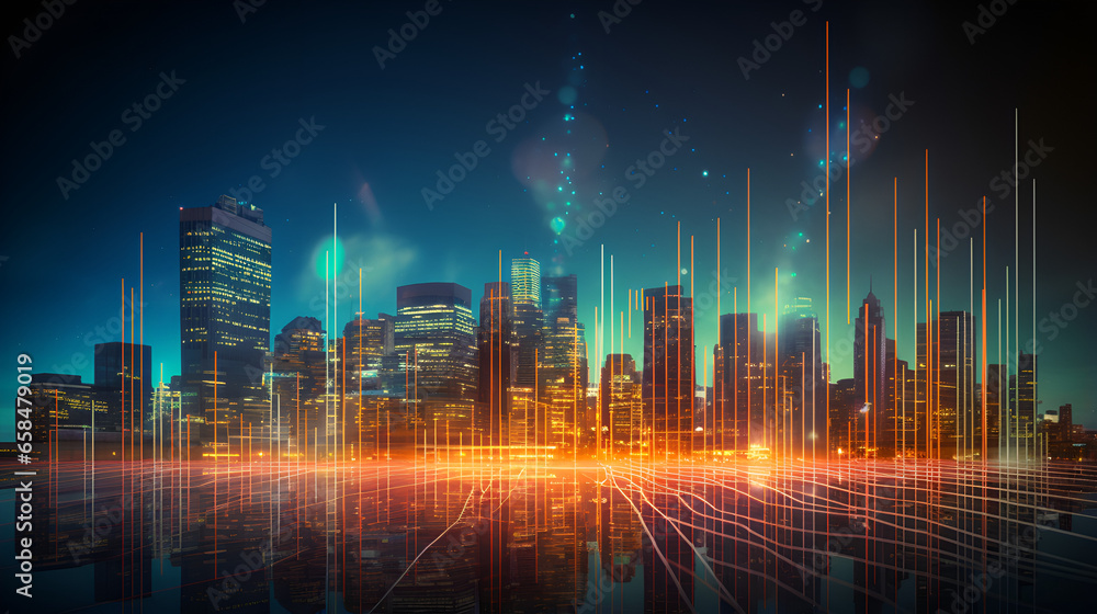 Futuristic Smart City with 3D Data Connections
Big Data Technology Concept in Abstract Design
Connected Smart City with Gradient Lines and Dots
3D Render of Data-Driven Smart City Digital Technology 