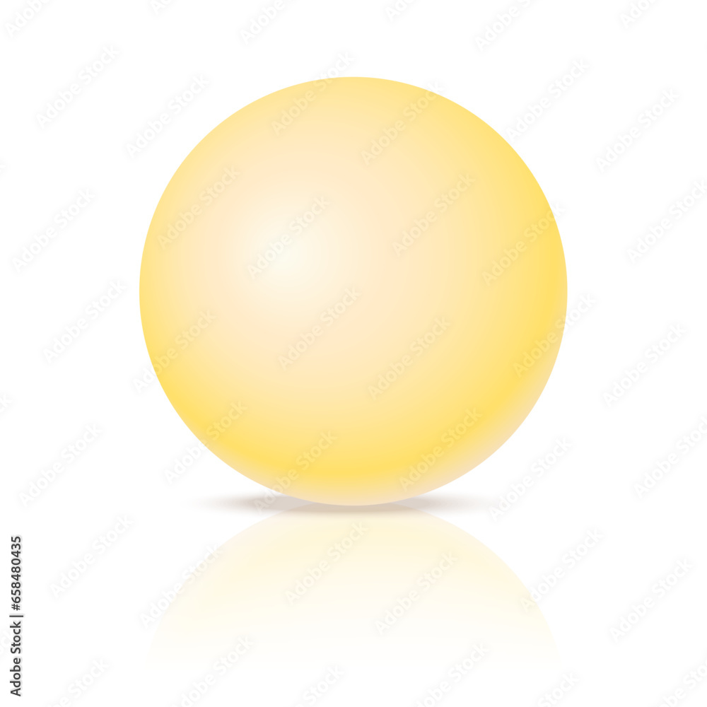 Vector pastel yellow ball realistic glossy 3d sphere ball isolated geometric figure of round sphere Vector pastel yellow ball realistic glossy 3d sphere ball isolated geometric figure of round sphere