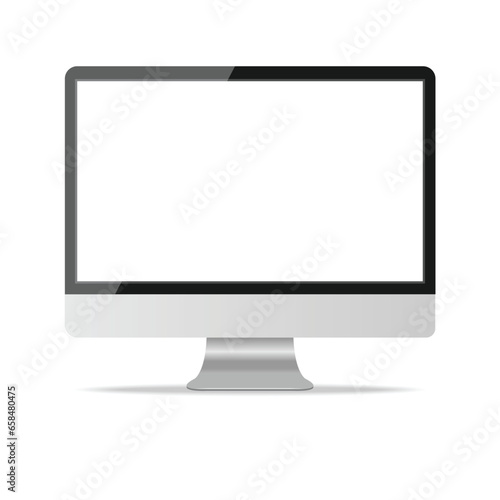 Modern flat wide screen lcd, Ultra plasma tv full high-definition,Computer monitor blank display isolated on white background