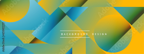 Simple geometric forms - dynamic geometric abstract background. Visual symphony of shapes and lines design for wallpaper, banner, background, landing page, wall art, invitation, prints, posters