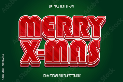 Marry X Mas Editable Text Effect 3d Emboss Gradient Style