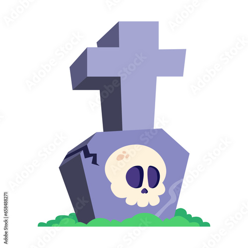 Halloween Scary tombstone
