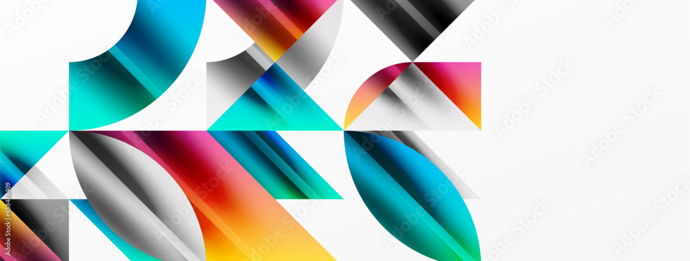 Geometric abstract background with abstract geometric shapes. Concept of creative technology, digital art, social communication, modern science for poster, cover, banner, brochure, website Geometric abstract background with abstract geometric shapes. Concept of creative technology, digital art, social communication, modern science for poster, cover, banner, brochure, website