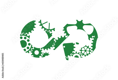 circular economy icons on white background	