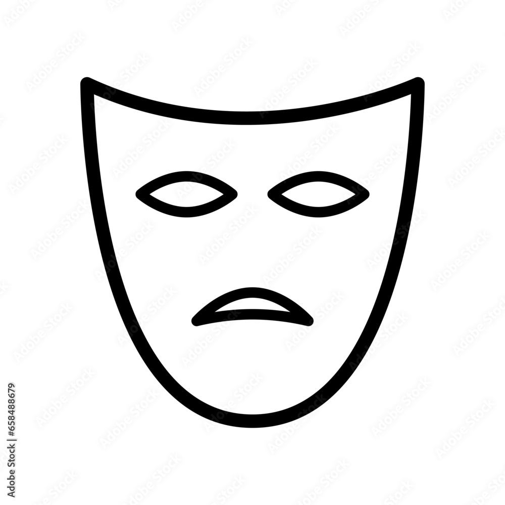 Masquerade icon. Theatrical mask vector icon . Theater, theatre mask signs. Masquerade mask. Comedy and tragedy mask symbols.. black vector. Masquerade icon. Theatrical mask vector icon . Theater, theatre mask signs. Masquerade mask. Comedy and tragedy mask symbols.. black vector.
