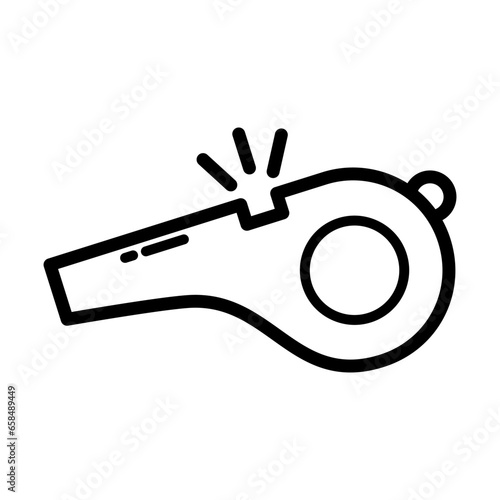 Whistle icon. Vector graphic illustration. Suitable for website design, logo, app, template, and ui. Referee symbol