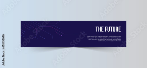 Modern abstract technology linkedin banner template