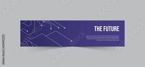 The future modern abstract technology linkedin banner template