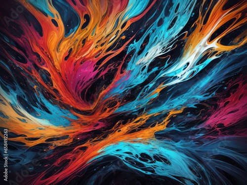 Liquid Elegance: Artistic Fluid Abstract Background with Liquid Texture