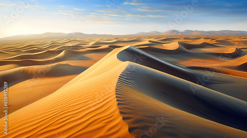 A Mesmerizing Aerial View of A Vast Desert Landscape Background