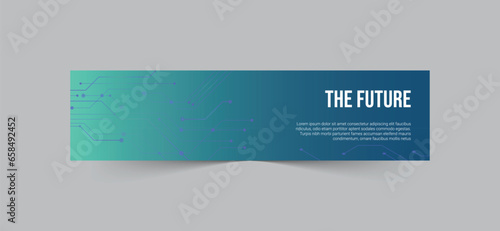 Modern abstract gradient linkedin banner template