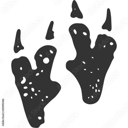 On the Trail of Colossal Beast Vintage Illustration Vector