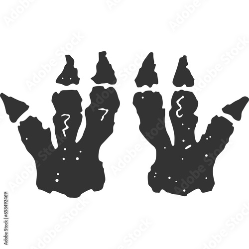 On the Trail of Colossal Beast Vintage Illustration Vector