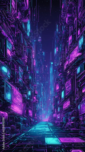 Cyberpunk style technology background