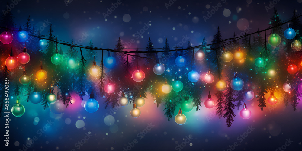 festive decorations  Glowing christmas lights Festive Decorations with Glowing Christmas Light