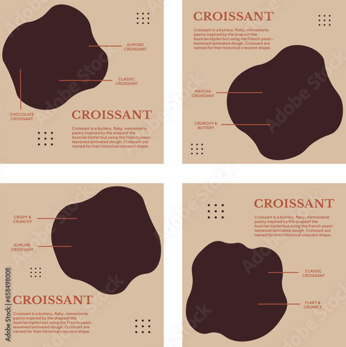 Share your delicious croissant on social media wth this template