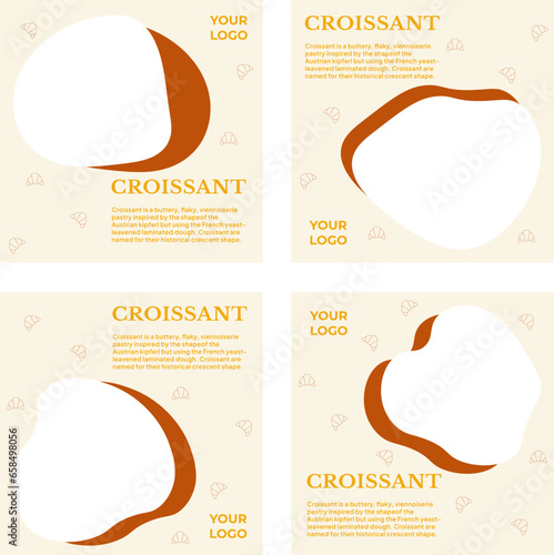 Croissant social media menu template
