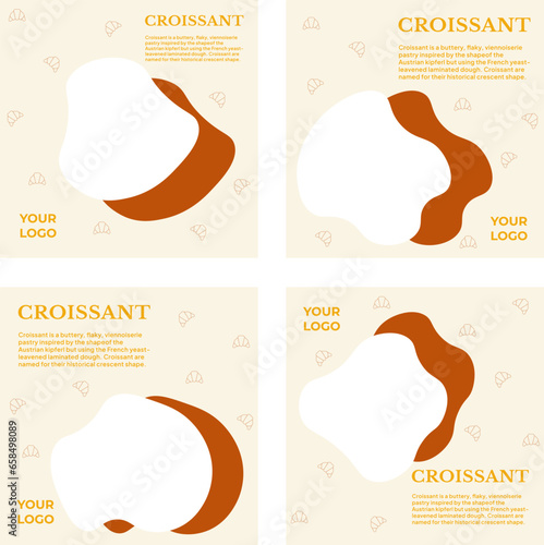 This soacial media template can used for your crunchy delicious croissant promotion