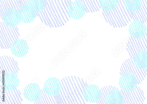 素朴な色鉛筆の水玉模様フレーム 