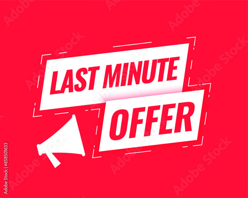 special last minute deal background with megaphone design
