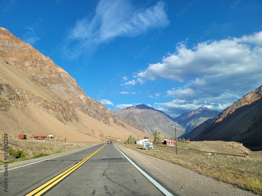 Andes mountains road