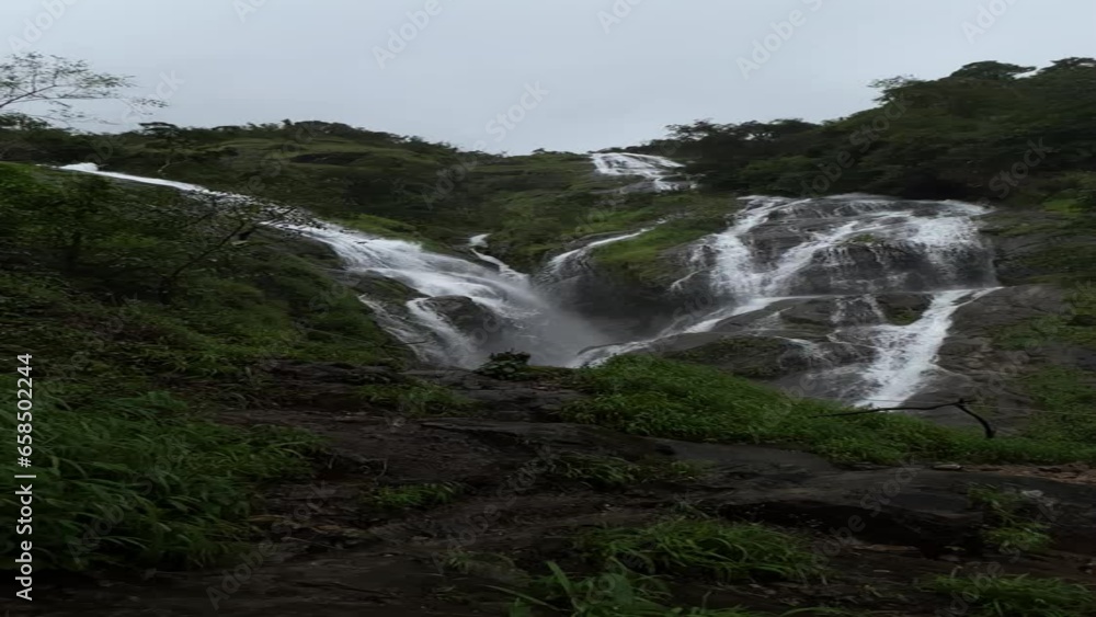 Beautiful waterfall in tropical green forest, heart shape waterfall at Umphang,Tak, Thailand. Beautiful waterfall in tropical green forest, heart shape waterfall at Umphang,Tak, Thailand.