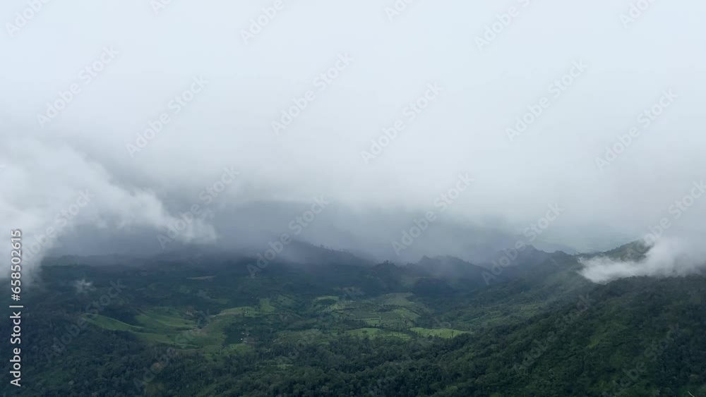 Panoramic view on the mountain ridge with the camera pans from right to left. Panoramic view on the mountain ridge with the camera pans from right to left.