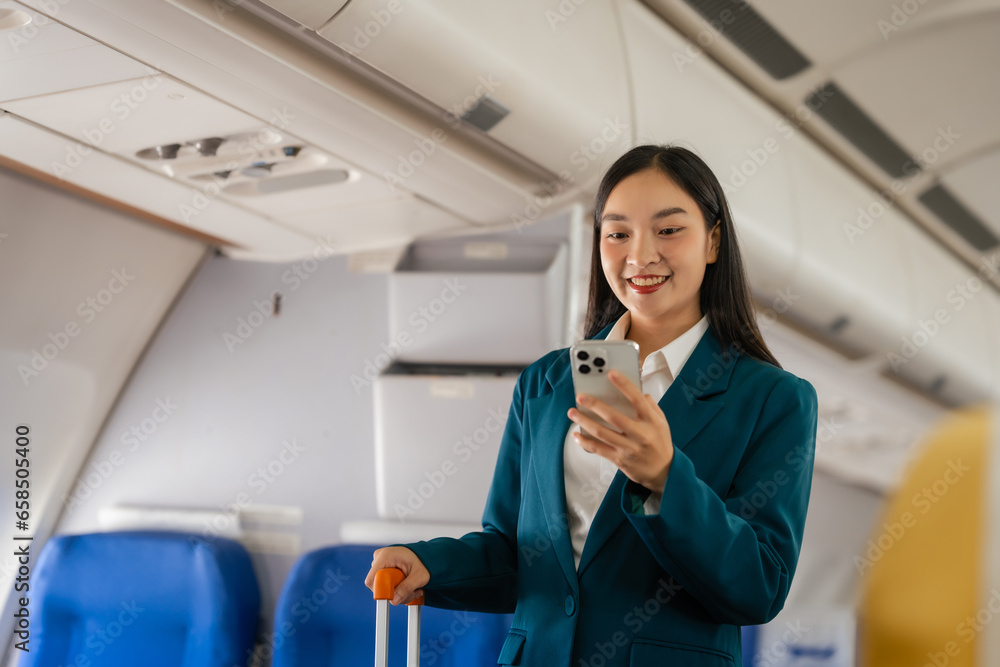 Young asian chinese japanese people female adventurer in-flight, mapping out destinations as she voyages worldwide. woman passenger of airplane. travel around the world. Young asian chinese japanese people female adventurer in-flight, mapping out destinations as she voyages worldwide. woman passenger of airplane. travel around the world.